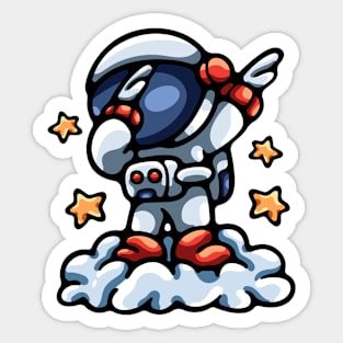 Astronaut Dabbing Sticker